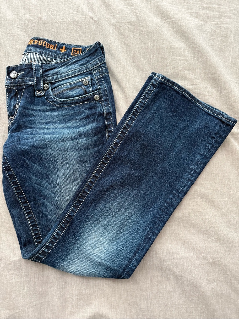 Rock Revival - Women's Dark Blue boot Jeans